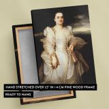 Portrait Of A Woman by Adolphe Monticelli canvas print, front and back view