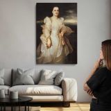Portrait Of A Woman by Adolphe Monticelli canvas print, room display