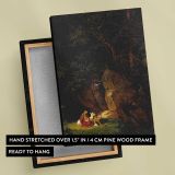 Genoveva In The Forest Seclusion by Adrian Ludwig Richter canvas print, front and back view