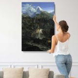 The Watzman by Adrian Ludwig Richter canvas print, displayed on a wall
