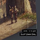 In The Village by Adrianus Eversen canvas print, canvas edge detail