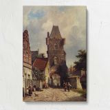 In The Village by Adrianus Eversen canvas print, front view