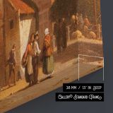 Everson Adrianus View Of A Dutch Street by Adrianus Eversen canvas print, canvas edge detail