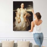 Portrait Of A Woman by Adolphe Monticelli canvas print, displayed on a wall