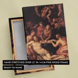 Deposition by Agnolo Bronzino canvas print, front and back view