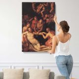 Deposition by Agnolo Bronzino canvas print, displayed on a wall