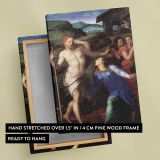 Noli me tangere by Agnolo Bronzino canvas print, front and back view