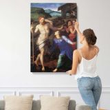 Noli me tangere by Agnolo Bronzino canvas print, displayed on a wall