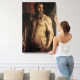 Portrait of Andrea Doria as Neptune by Agnolo Bronzino canvas print, displayed on a wall