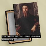 Portrait of Bartolomeo Panciatichi by Agnolo Bronzino canvas print, front and back view