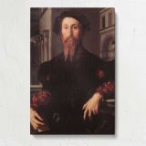 Portrait of Bartolomeo Panciatichi by Agnolo Bronzino canvas print, front view