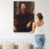 Portrait of Bartolomeo Panciatichi by Agnolo Bronzino canvas print, displayed on a wall