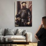 Portrait of Stefano IV Colonna by Agnolo Bronzino canvas print, room display