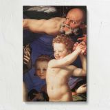 Venus Cupide and the Time detail by Agnolo Bronzino canvas print, front view
