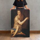 John the Baptist EUR by Agnolo Bronzino canvas print, held for scale