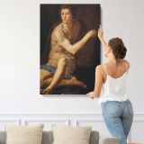 John the Baptist EUR by Agnolo Bronzino canvas print, displayed on a wall