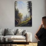 Among the Bernese Alps by Albert Bierstadt canvas print, room display