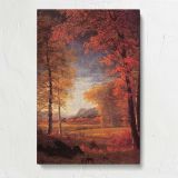 Autumn in America Oneida County New York by Albert Bierstadt canvas print, front view
