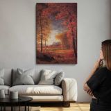 Autumn in America Oneida County New York by Albert Bierstadt canvas print, room display