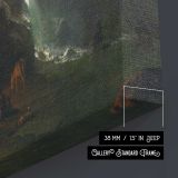 Campfire Site Yosemite by Albert Bierstadt canvas print, canvas edge detail