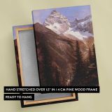 Canadian Rockies Asulkan Glacier by Albert Bierstadt canvas print, front and back view