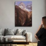 Canadian Rockies Asulkan Glacier by Albert Bierstadt canvas print, room display