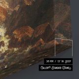 Falls of Niagara from Below by Albert Bierstadt canvas print, canvas edge detail