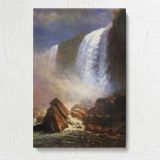 Falls of Niagara from Below by Albert Bierstadt canvas print, front view