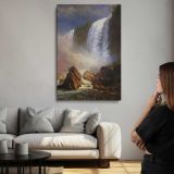Falls of Niagara from Below by Albert Bierstadt canvas print, room display