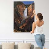 Lower Yellowstone Falls by Albert Bierstadt canvas print, displayed on a wall