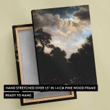 Moonlit Landscape by Albert Bierstadt canvas print, front and back view