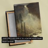 Nevada Falls by Albert Bierstadt canvas print, front and back view
