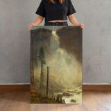 Nevada Falls by Albert Bierstadt canvas print, held for scale