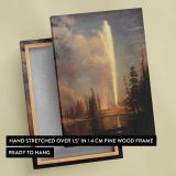 Old Faithful by Albert Bierstadt canvas print, front and back view