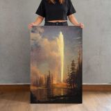 Old Faithful by Albert Bierstadt canvas print, held for scale