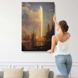 Old Faithful by Albert Bierstadt canvas print, displayed on a wall