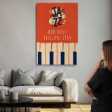 Montreux Jazz Festival 1984 Piano Keys canvas print, room display