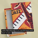 All That Jazz Saxophone and Piano canvas print, front and back view