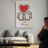 Red Heart above Dancing Figures canvas print, room display