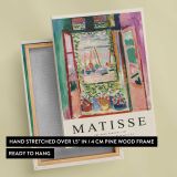 Open Window Harbour Exhibition Design by Henri Matisse canvas print, front and back view