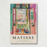 Open Window Harbour Exhibition Design by Henri Matisse canvas print, front view