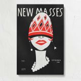 New Masses Red Hat Portrait canvas print, front view