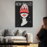 New Masses Red Hat Portrait canvas print, room display