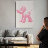 Pink Balloon Dog canvas print, room display
