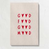 Good Food Good Mood Red Typography canvas print, front view