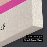 Pink and Orange Concentric Squares canvas print, canvas edge detail