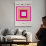 Pink and Orange Concentric Squares canvas print, room display