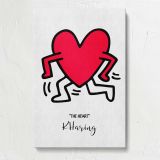 Dancing Red Heart canvas print, front view