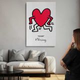 Dancing Red Heart canvas print, room display