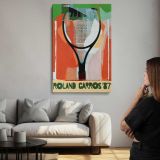 Roland Garros 1987 Tennis Racket canvas print, room display